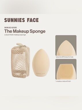 Sunnies Face The Makeup Sponge [Dual-Finish Makeup Sponge]